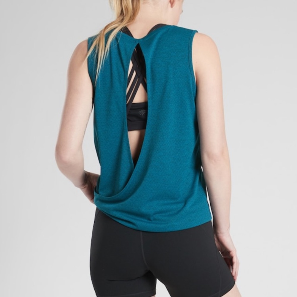 🚫SOLD🚫Athleta jacquard open back tank